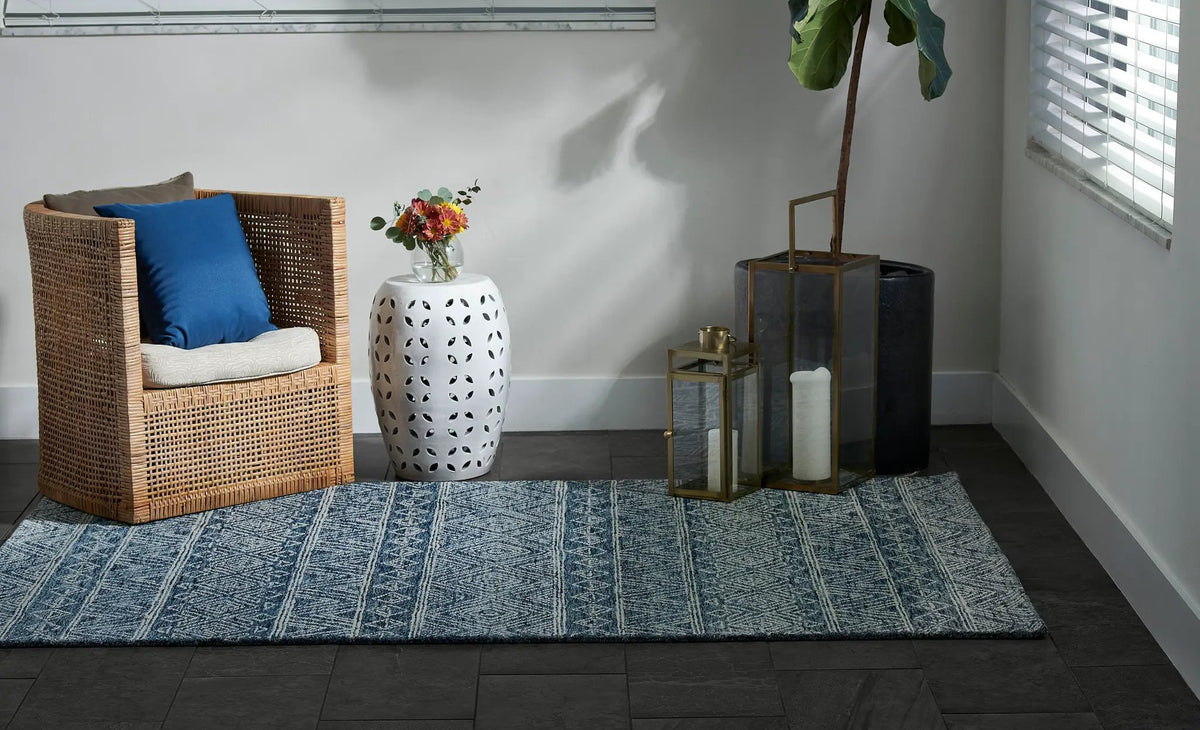 Mallorca MRC-2 Denim Area Rug by Momeni