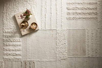 Manfred MAN-01 Ivory / Pebble Area Rug by Loloi