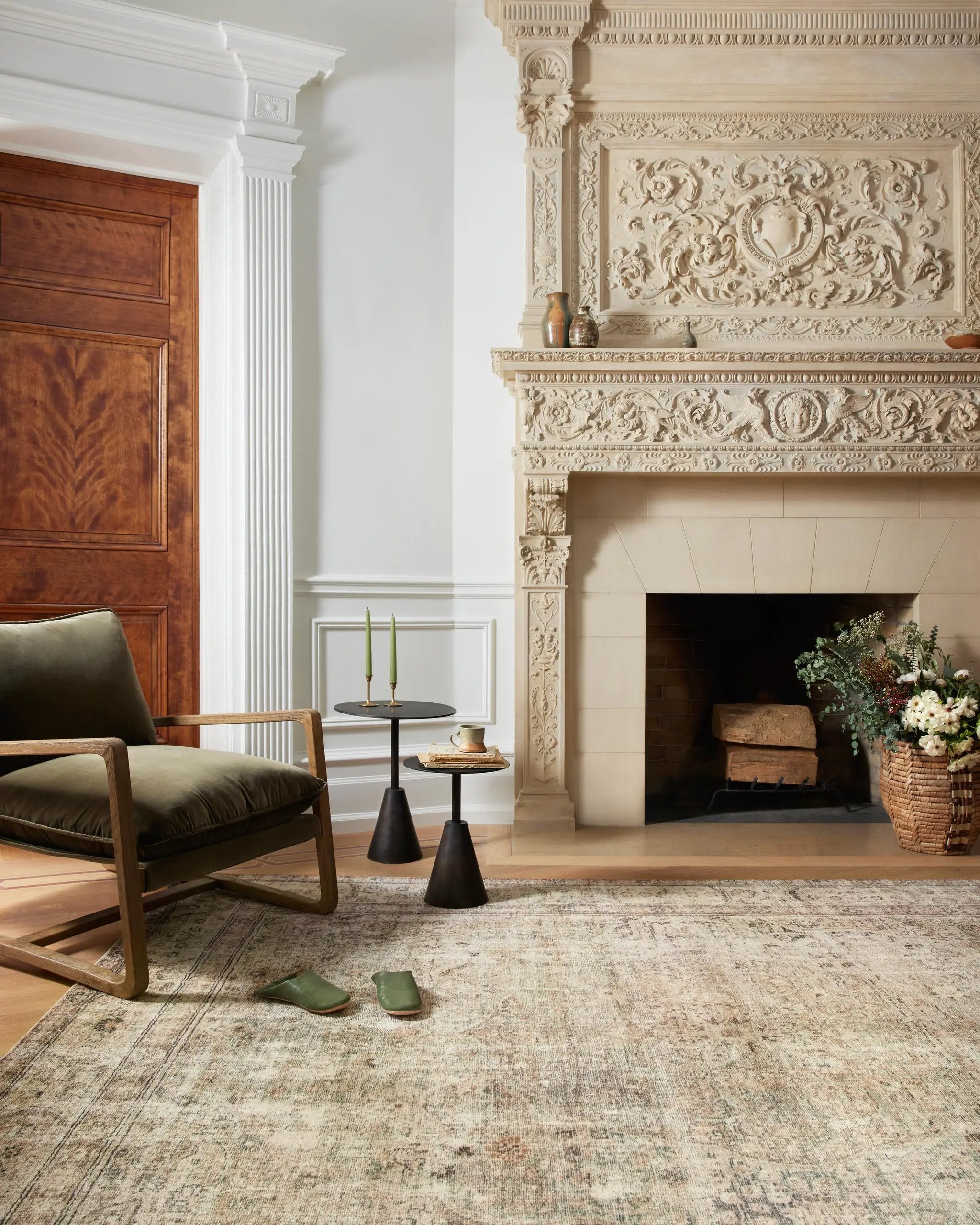Margot MAT-01 Antique / Sage Area Rug by Loloi