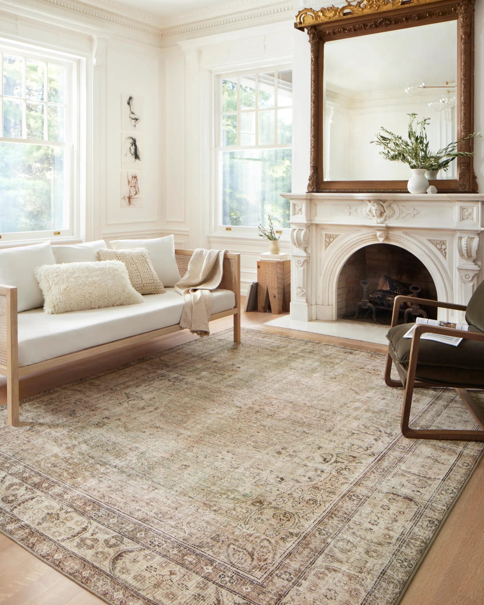 Margot MAT-01 Antique / Sage Area Rug by Loloi