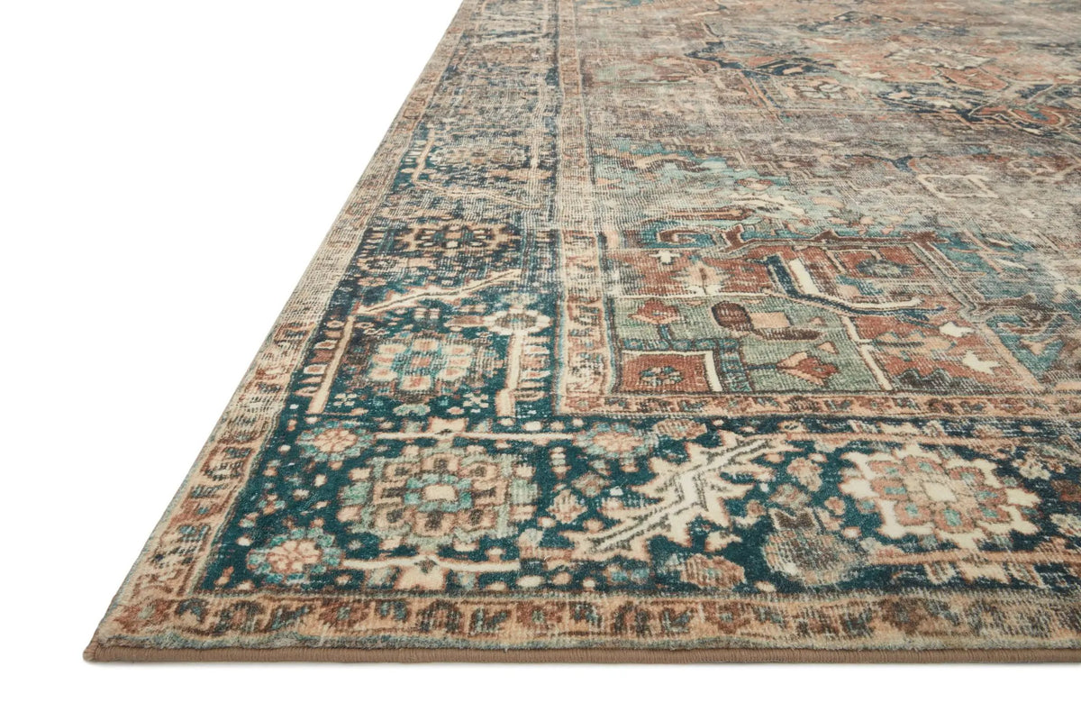 Margot MAT-02 Terracotta / Lagoon Area Rug by Loloi