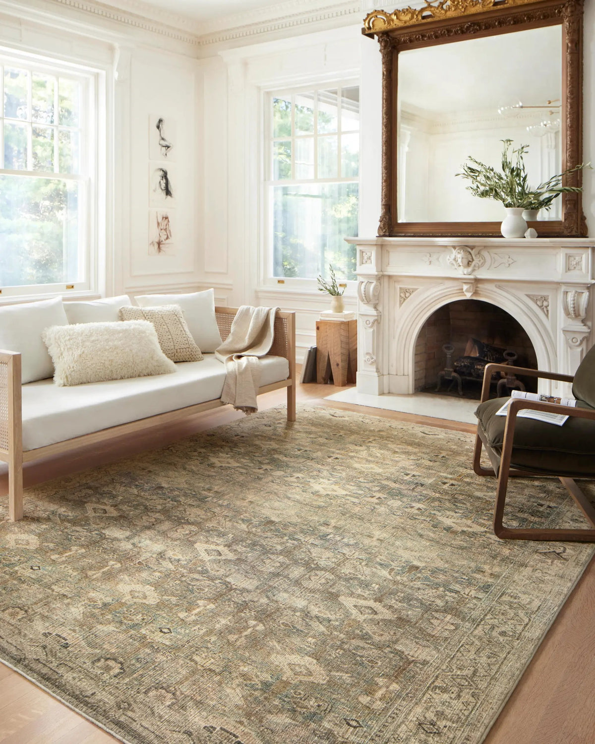 Margot MAT-04 Antique / Sage Area Rug by Loloi