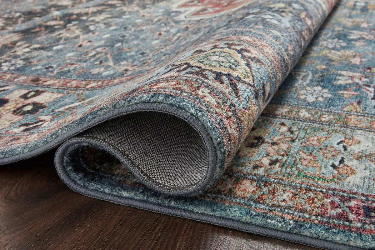 Margot MAT-05 Ocean / Brick Area Rug by Loloi