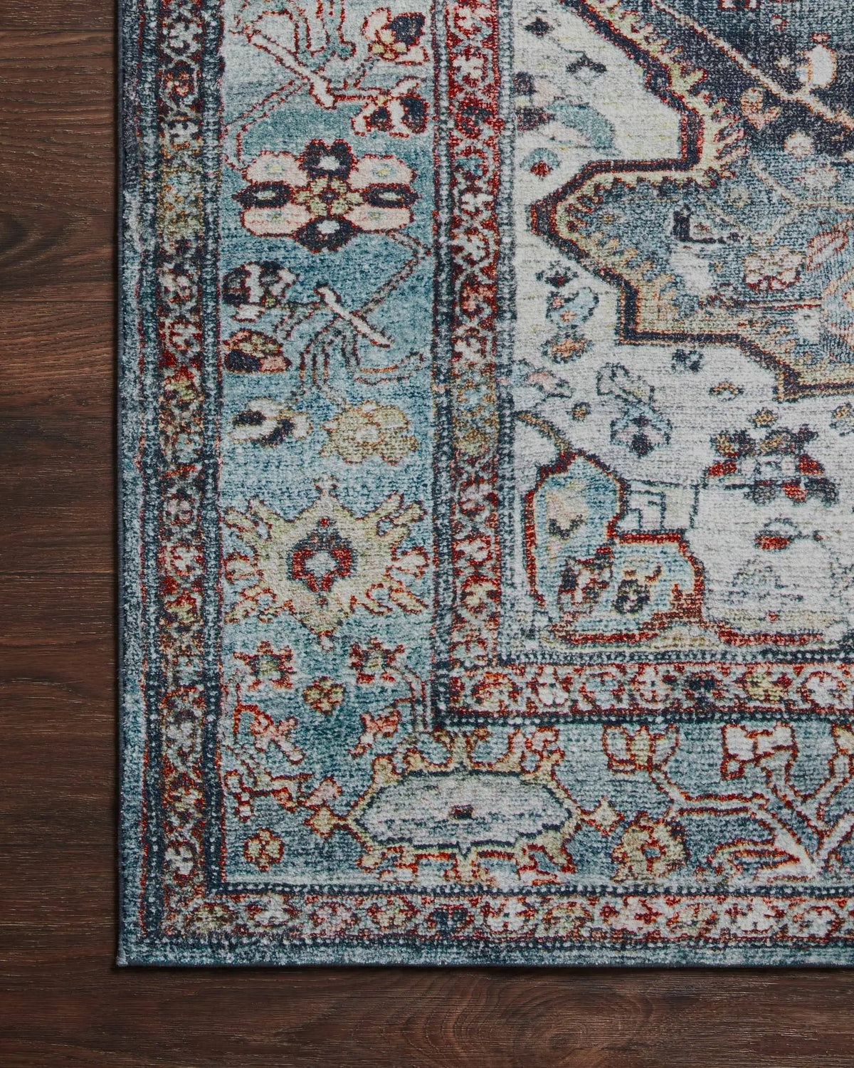 Margot MAT-05 Ocean / Brick Area Rug by Loloi