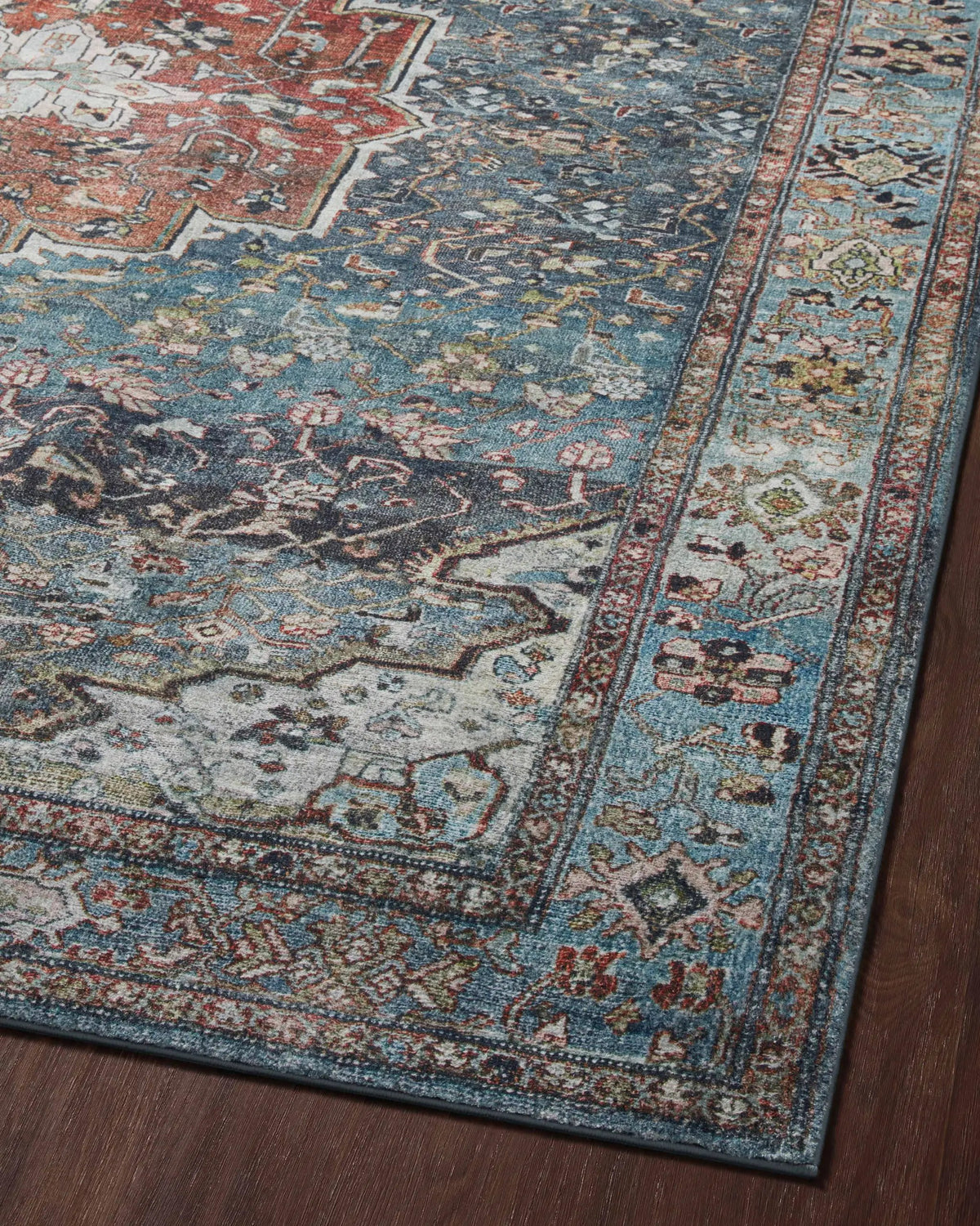 Margot MAT-05 Ocean / Brick Area Rug by Loloi