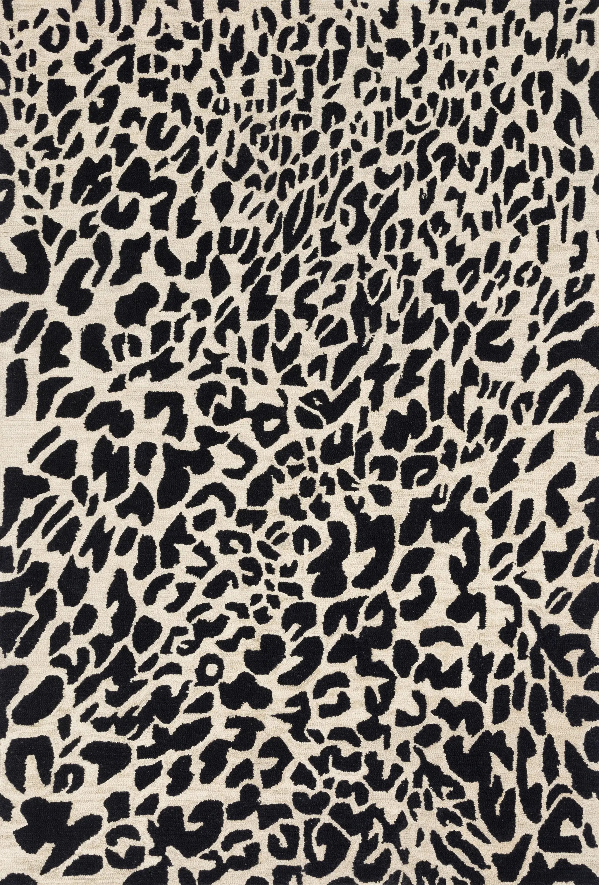 Masai MAS-02 Black / Ivory Area Rug by Loloi