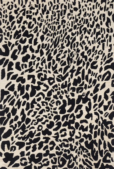 Masai MAS-02 Black / Ivory Area Rug by Loloi