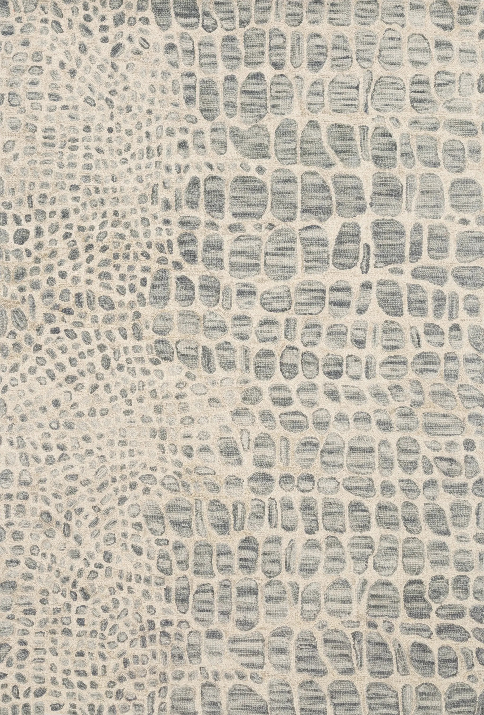 Masai MAS-03 Silver Grey / Ivory Area Rug by Loloi