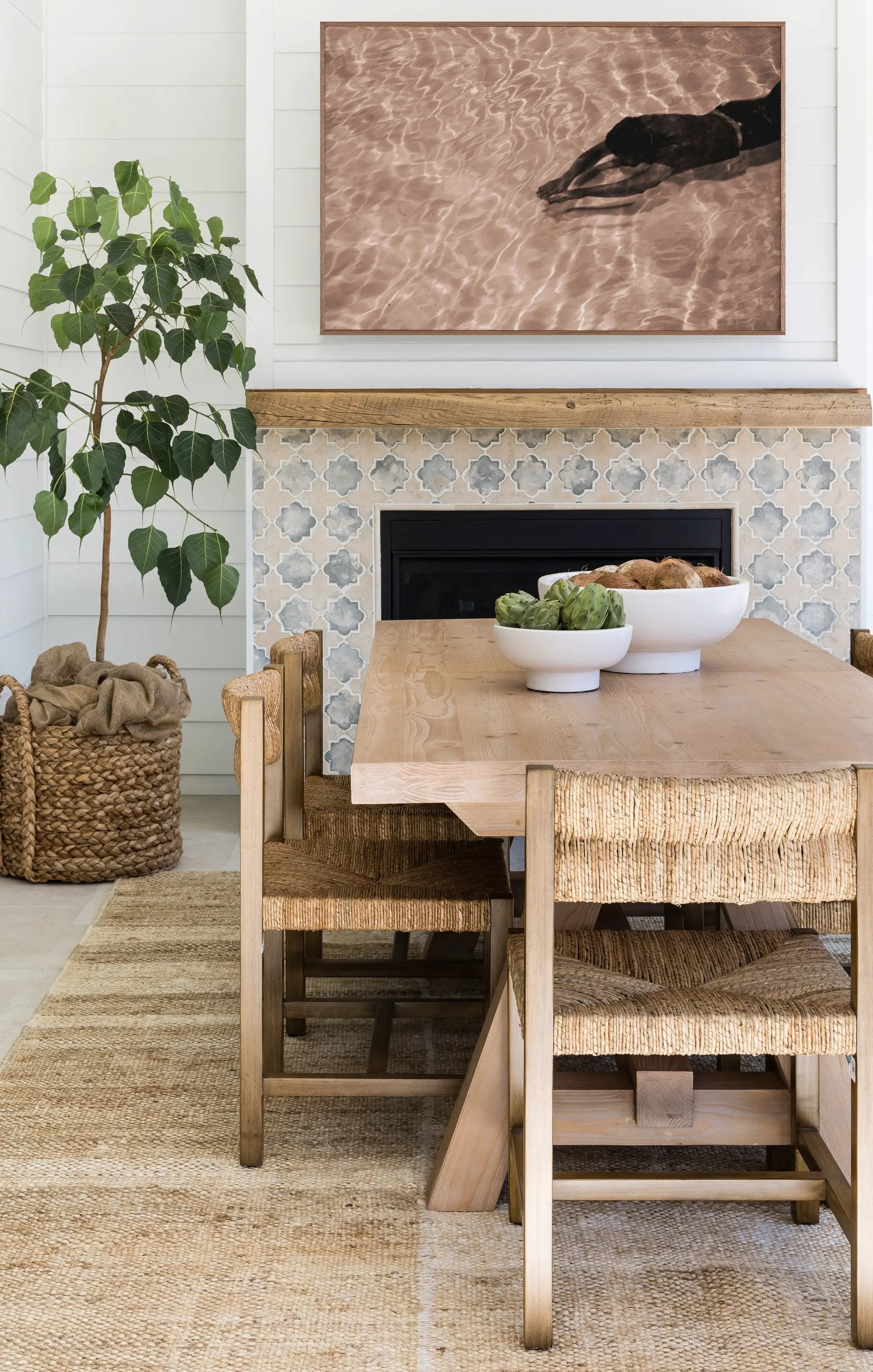 Matira MAT-1 (Stripe) Natural Area Rug by Pure Salt by Momeni