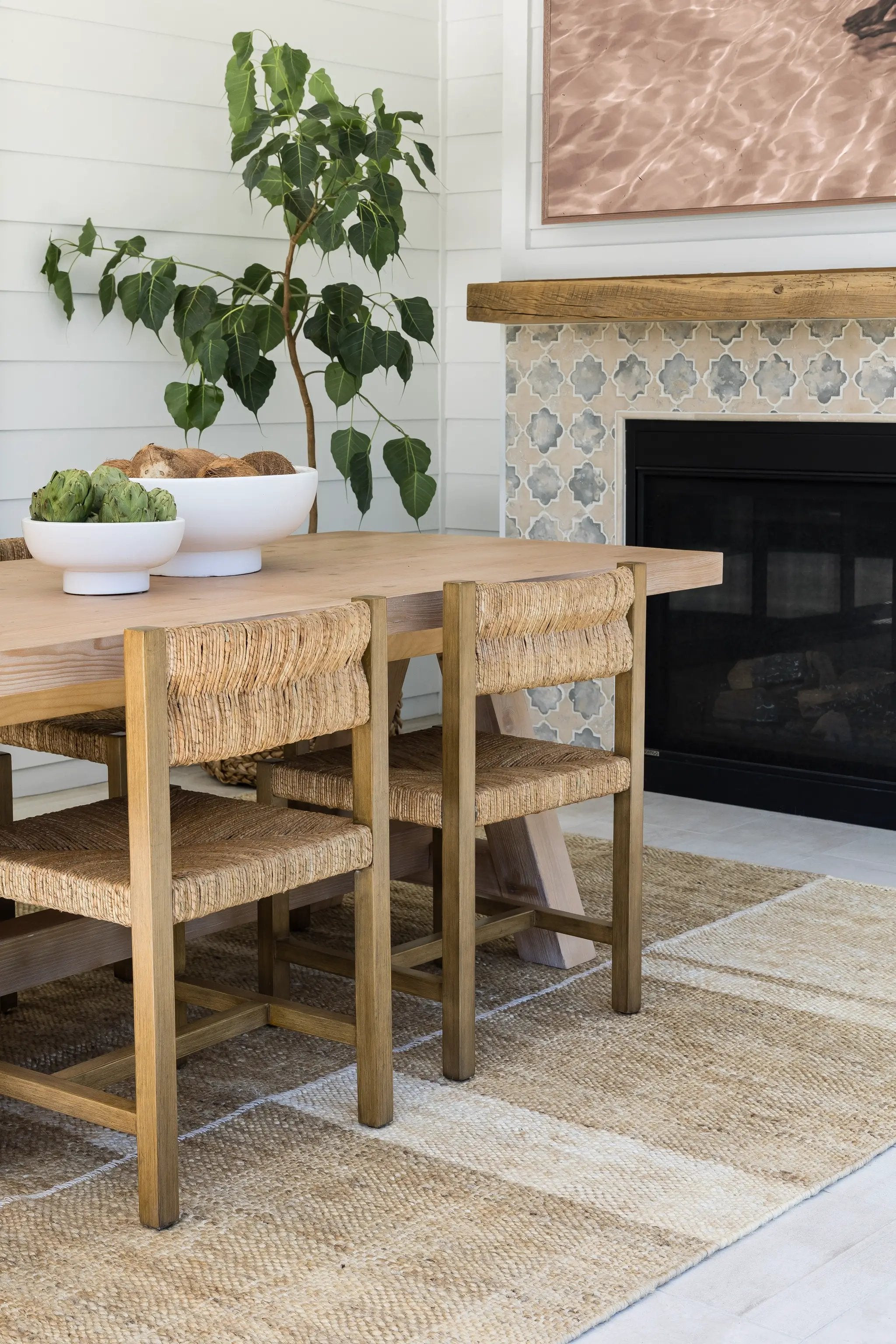 Matira MAT-1 (Stripe) Natural Area Rug by Pure Salt by Momeni