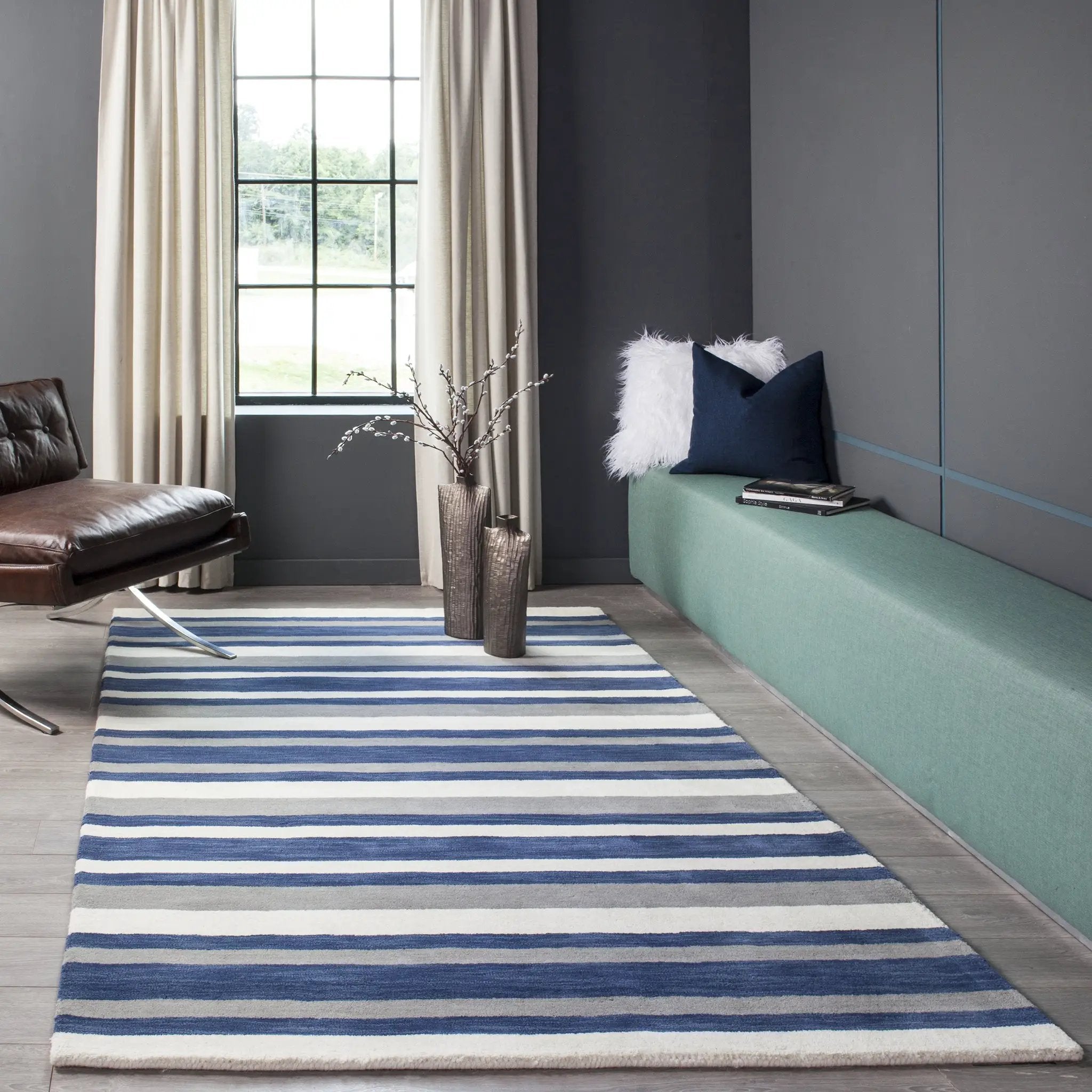 Metro MT-27 Navy Area Rug by Momeni