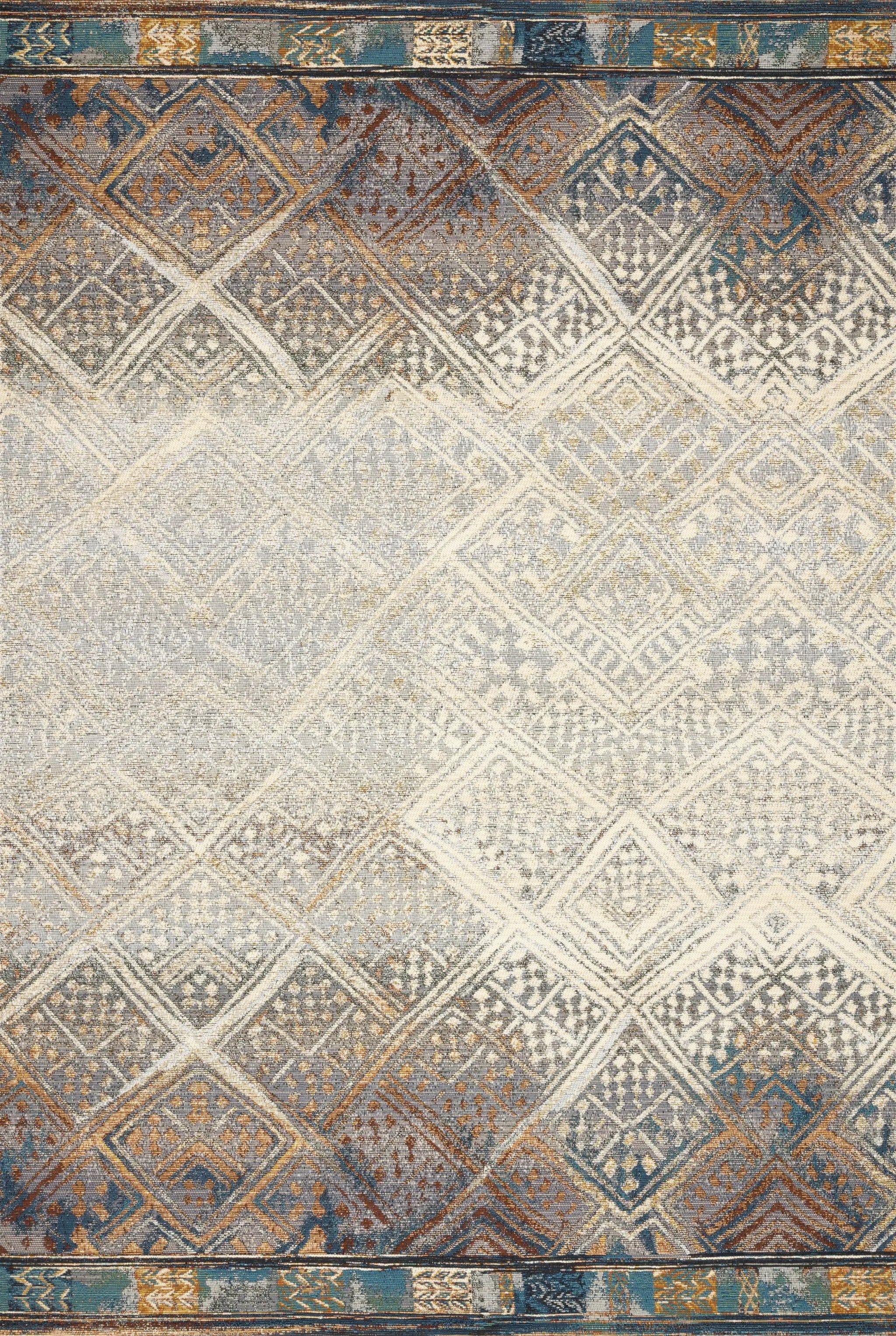 Mika MIK-02 Ivory / Mediterranean Area Rug by Loloi