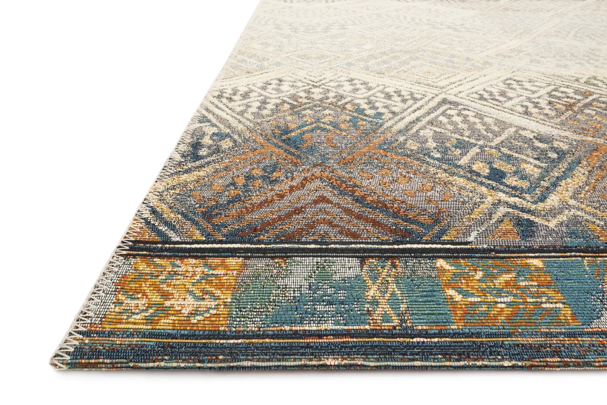 Mika MIK-02 Ivory / Mediterranean Area Rug by Loloi