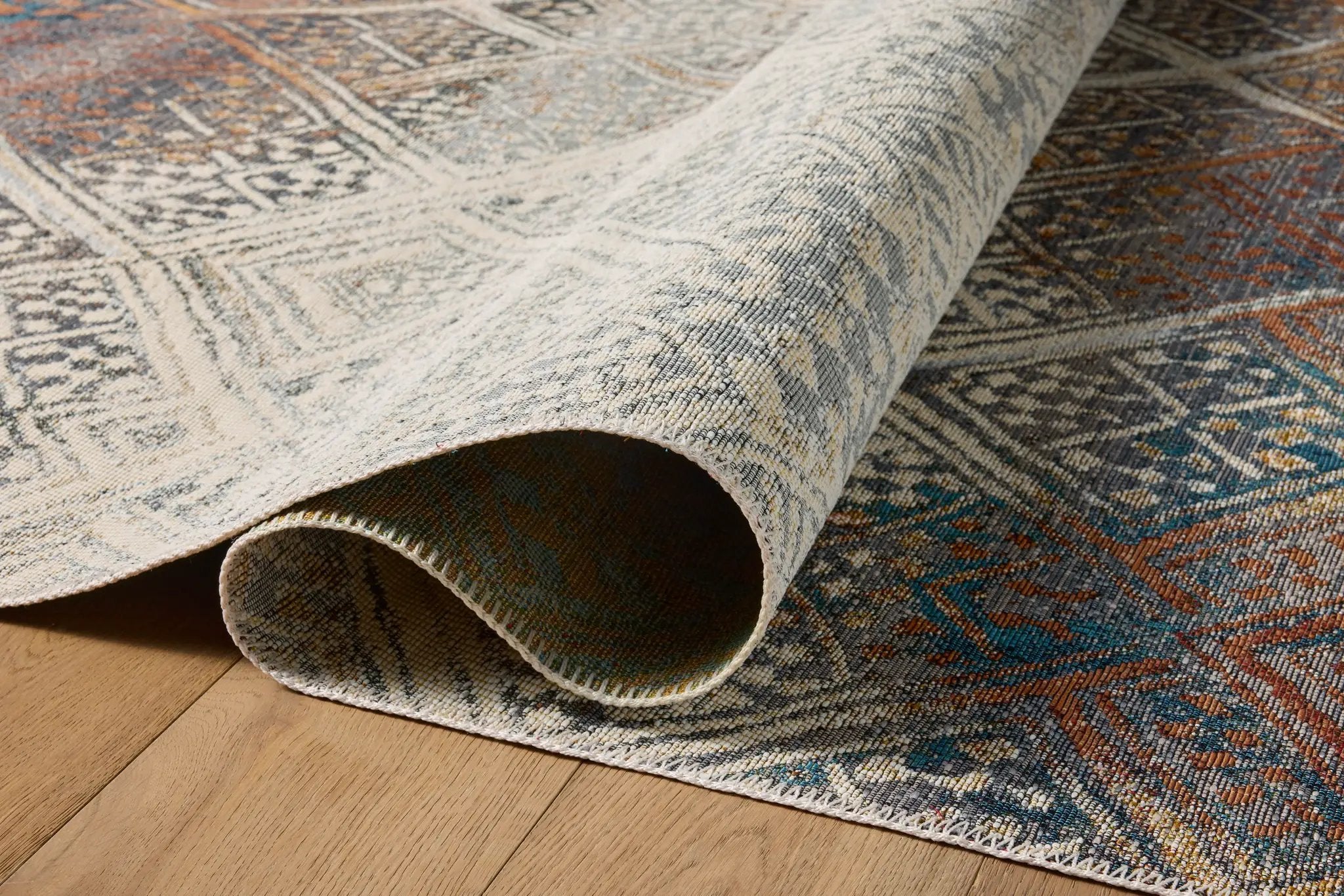 Mika MIK-02 Ivory / Mediterranean Area Rug by Loloi