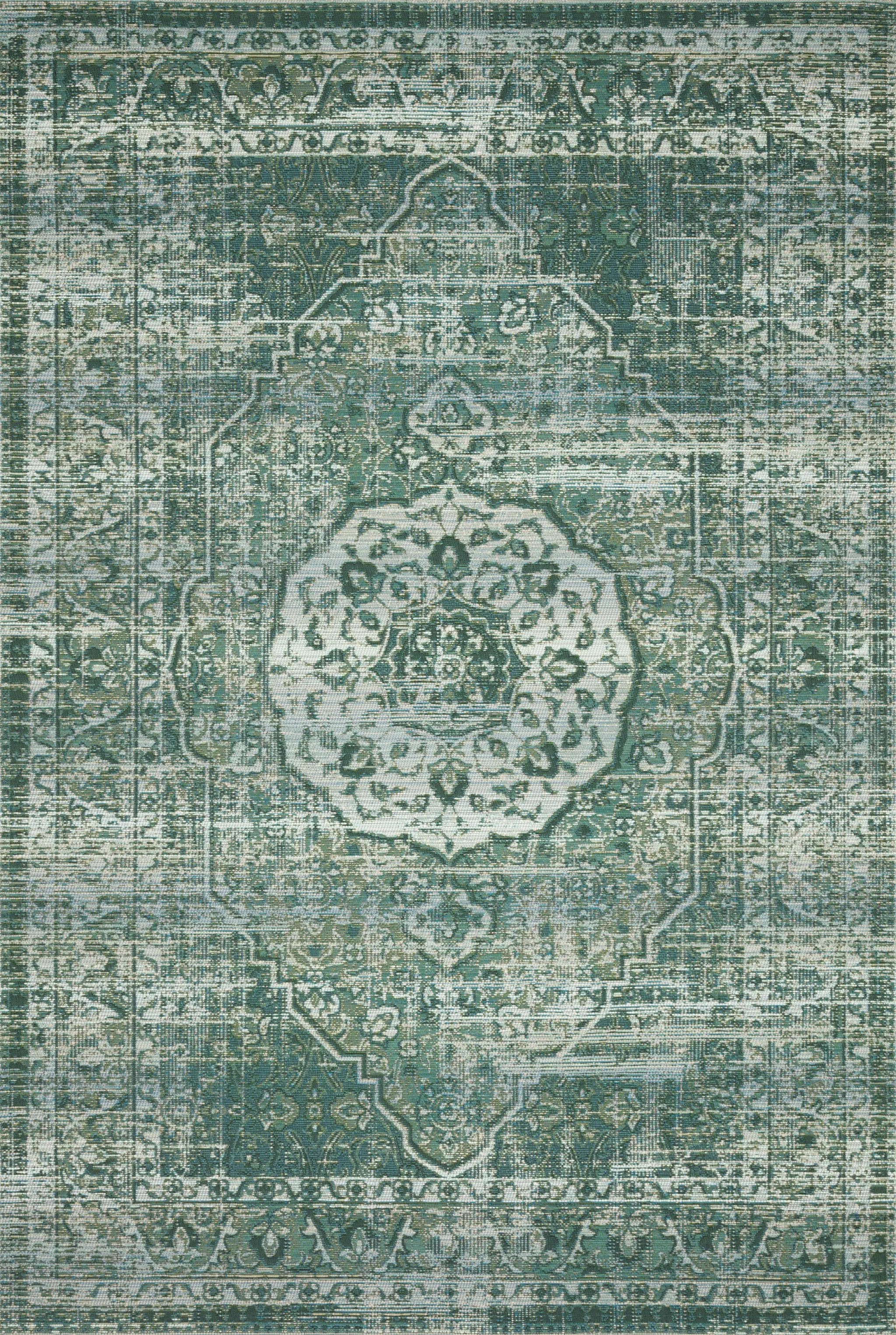 Mika MIK-06 Green / Mist Area Rug by Loloi