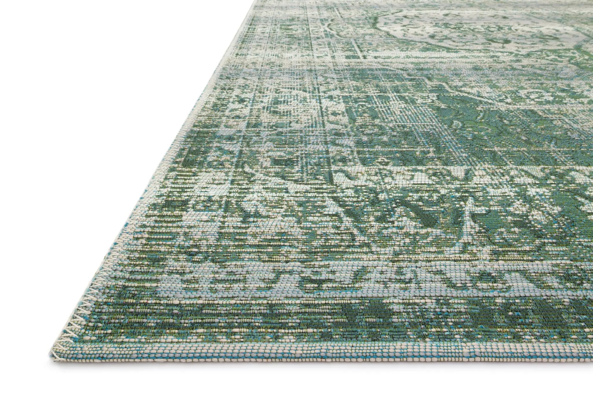 Mika MIK-06 Green / Mist Area Rug by Loloi