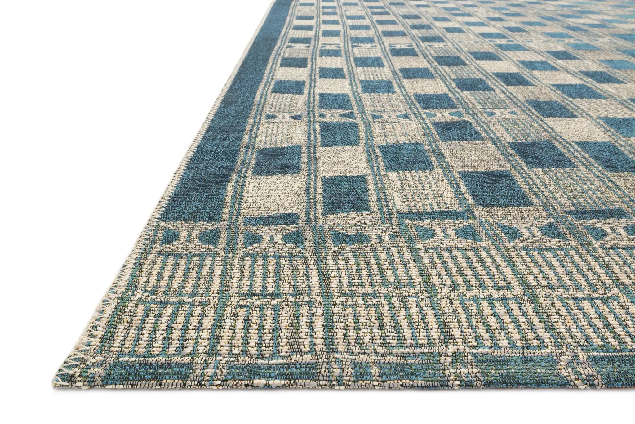 Mika MIK-08 Blue / Ivory Area Rug by Loloi