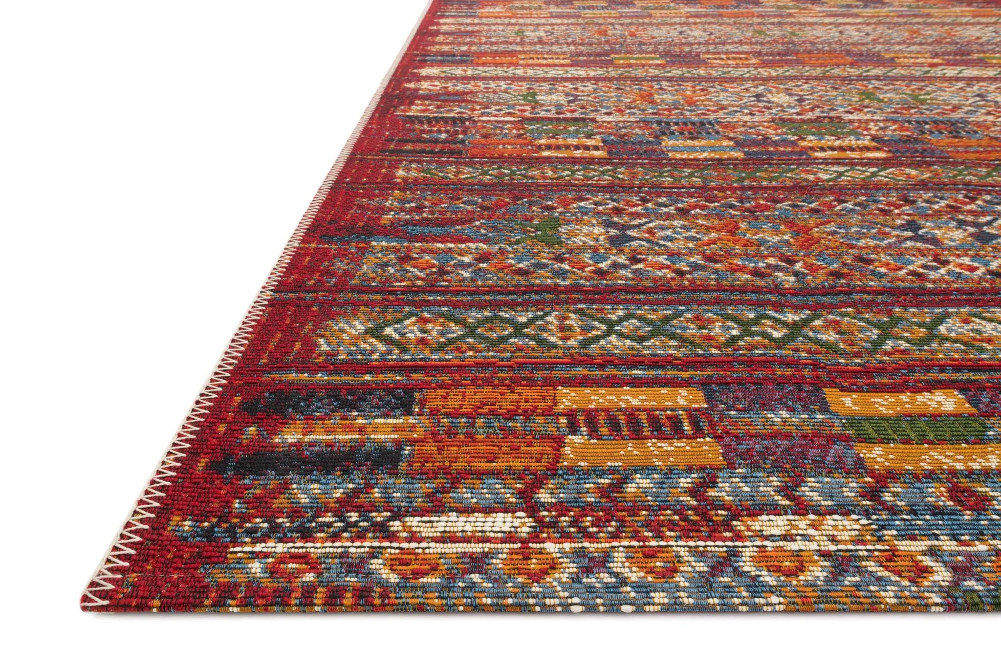 Mika MIK-09 Red / Multi Area Rug by Loloi