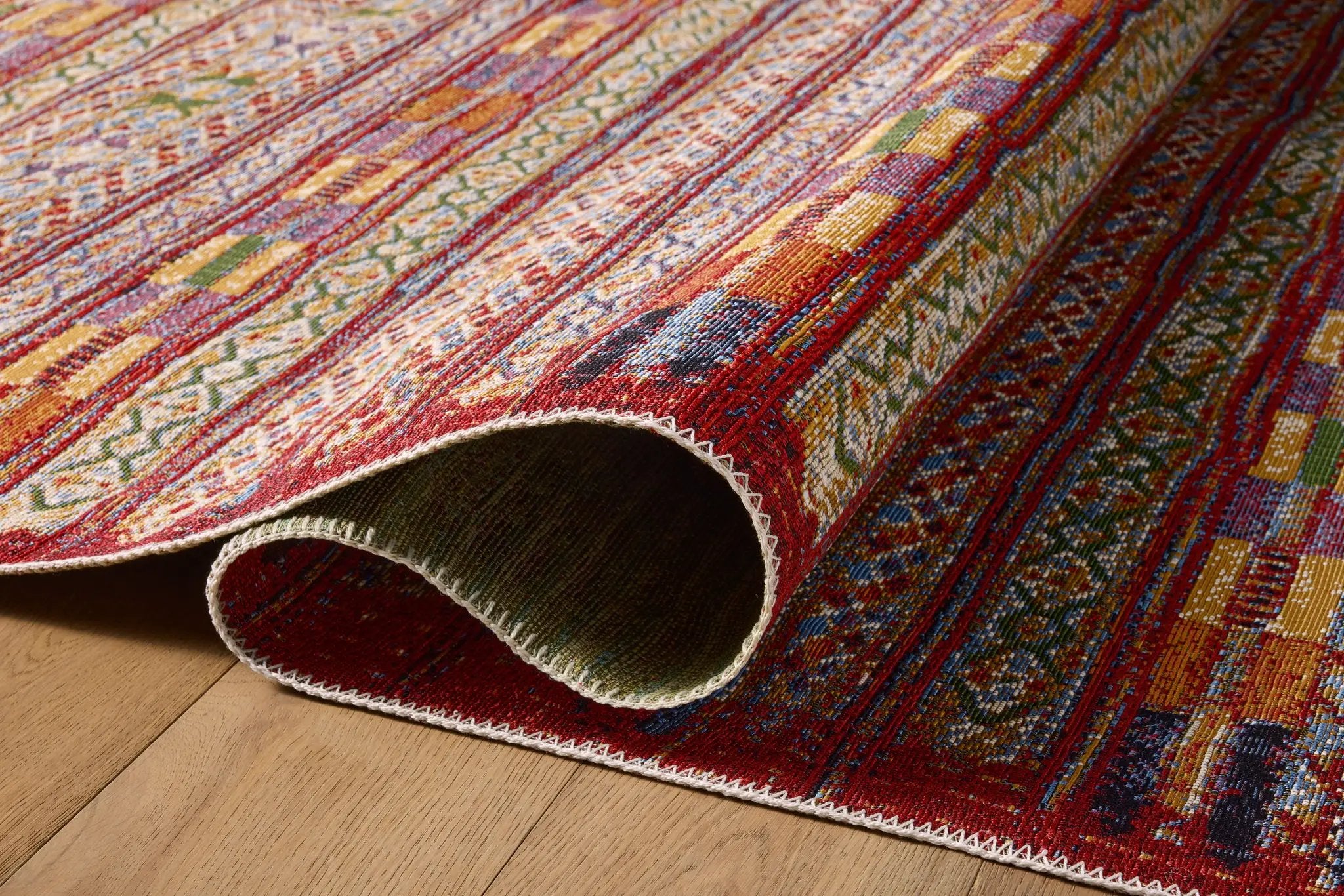 Mika MIK-09 Red / Multi Area Rug by Loloi