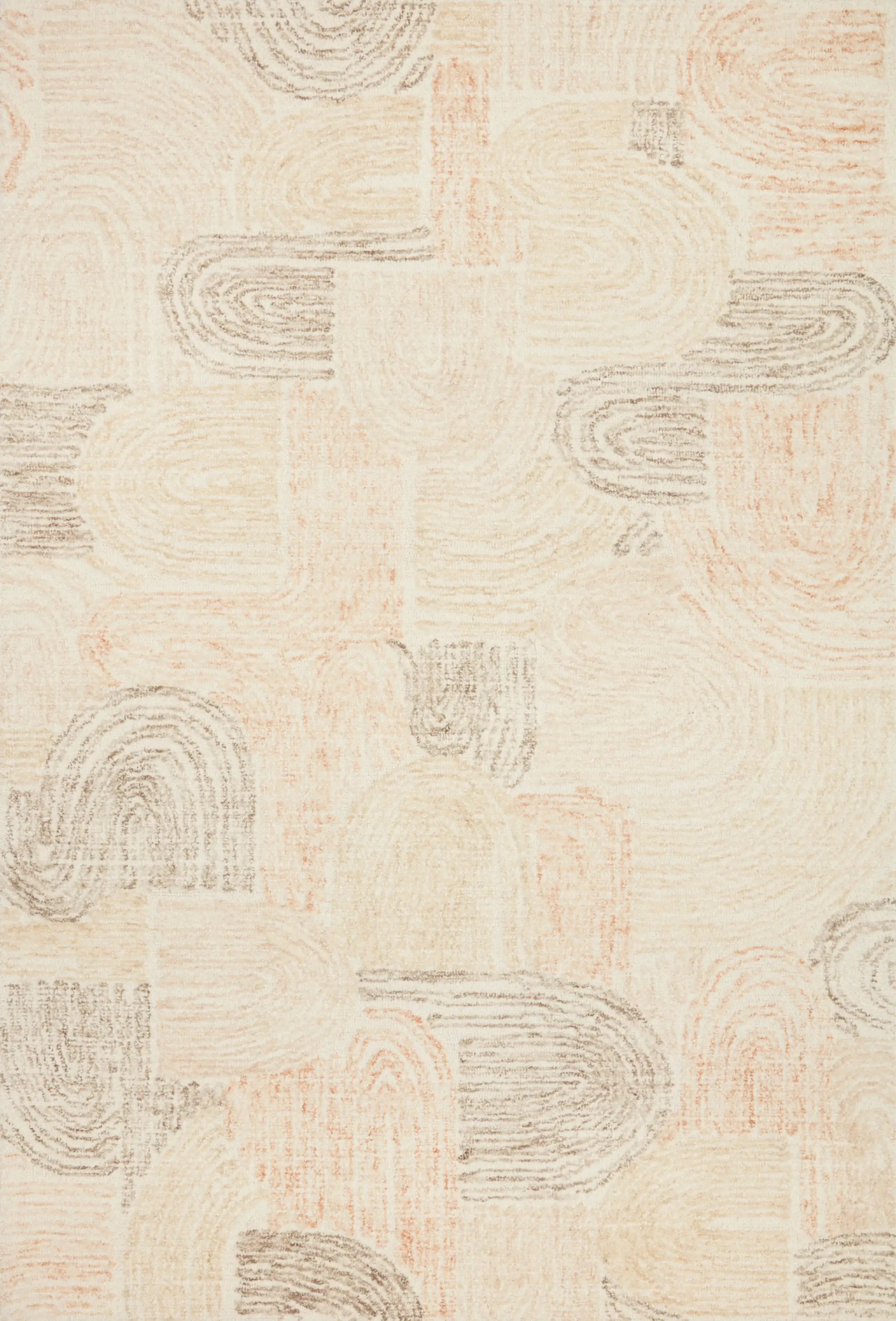 Milo MLO-02 Peach / Pebble Area Rug by Loloi