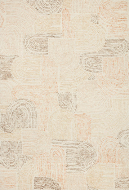 Loloi Milo MLO-02 Peach / Pebble Area Rug
