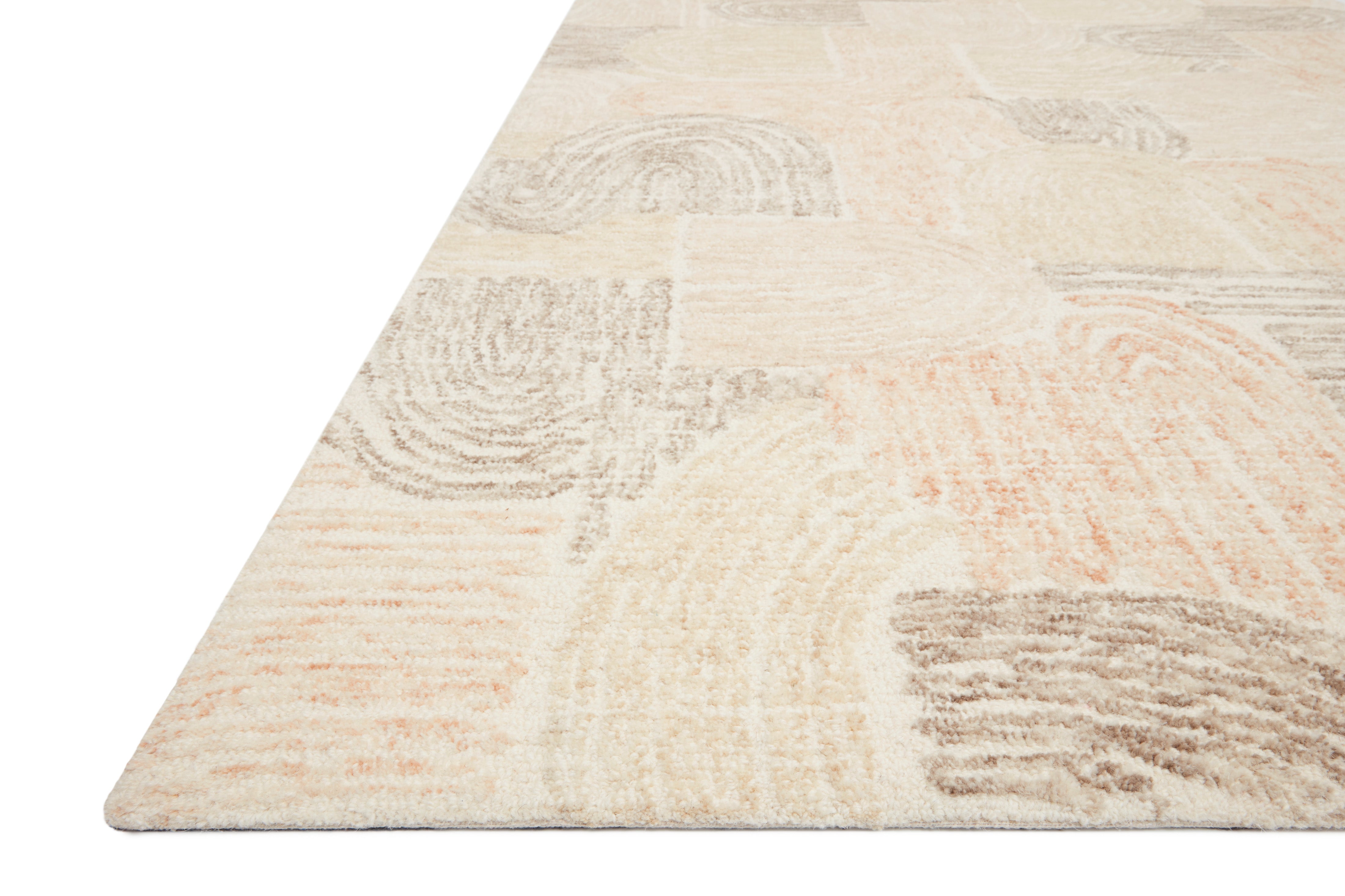 Loloi Milo MLO-02 Peach / Pebble Area Rug