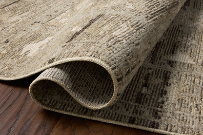 Loloi Milena MLE?01 Sage and ivory vintage?style area rug with neutral pattern, power?loomed polyester construction