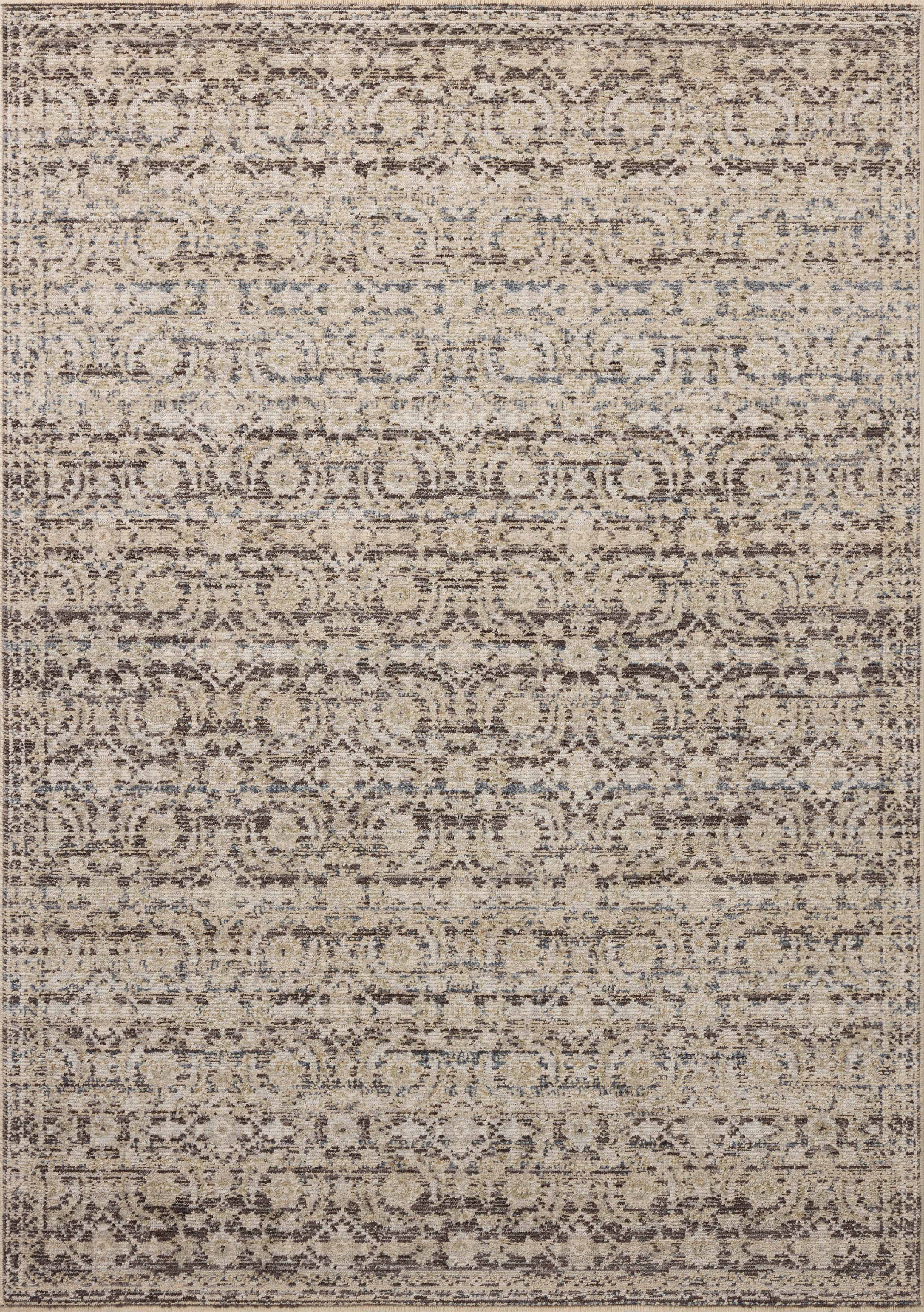 Loloi Milena MLE-03 linen and midnight vintage-inspired area rug with distressed pattern and soft contrast