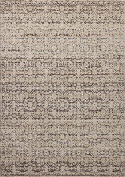 Loloi Milena MLE-03 linen and midnight vintage-inspired area rug with distressed pattern and soft contrast