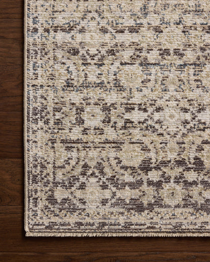 Loloi Milena MLE?03 linen and midnight vintage?inspired area rug with distressed pattern and soft contrast
