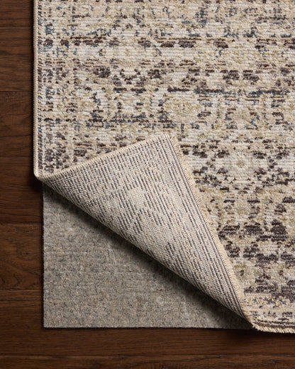 Loloi Milena MLE?03 linen and midnight vintage?inspired area rug with distressed pattern and soft contrast