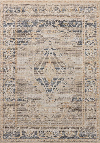 Loloi Milena MLE-04 natural and ivory vintage area rug featuring neutral tones and traditional pattern