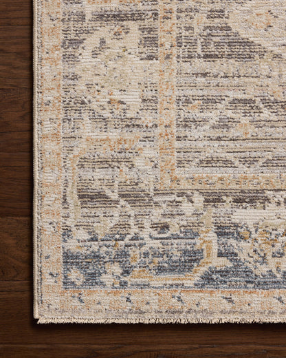 Loloi Milena MLE?04 natural and ivory vintage area rug featuring neutral tones and traditional pattern