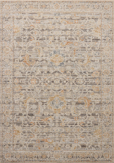 Loloi Milena MLE-05 charcoal and apricot vintage-style area rug with warm accents and classic design