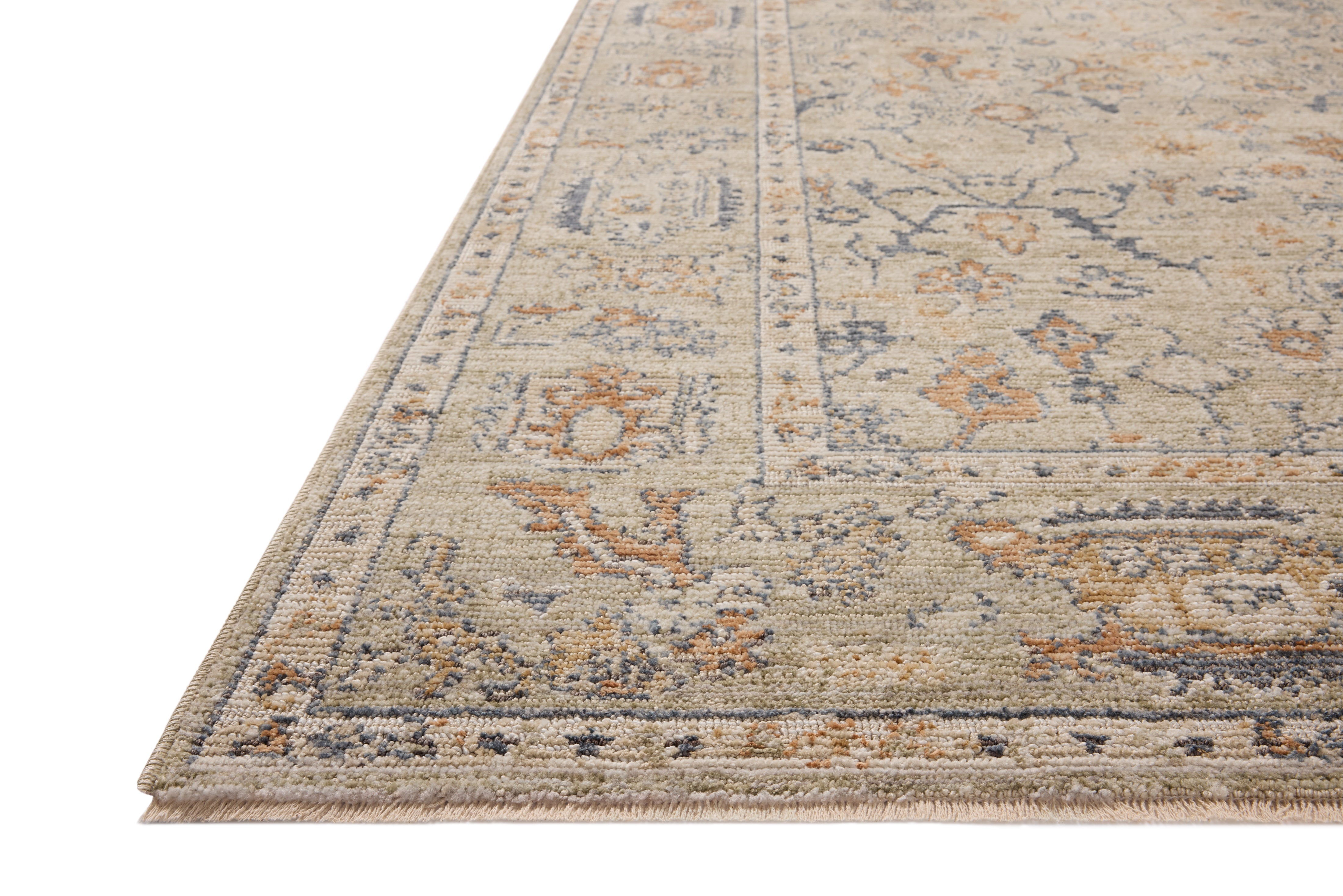 Loloi Milena MLE?06 sage multi?color vintage area rug with layered pattern and muted accent tones