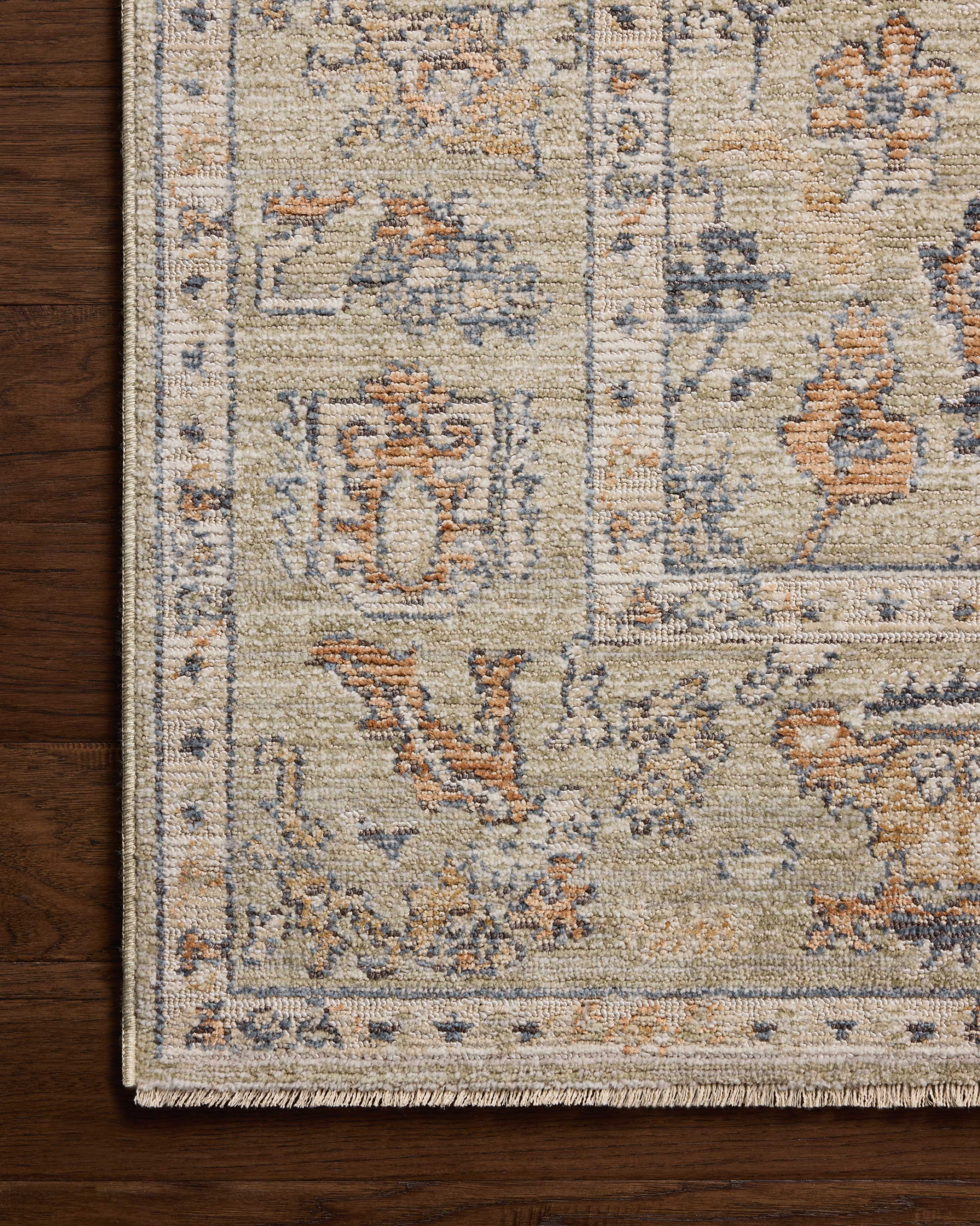 Loloi Milena MLE?06 sage multi?color vintage area rug with layered pattern and muted accent tones