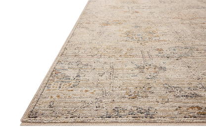 Loloi Milena MLE?07 ivory and granite vintage area rug with subtle contrast and traditional motif