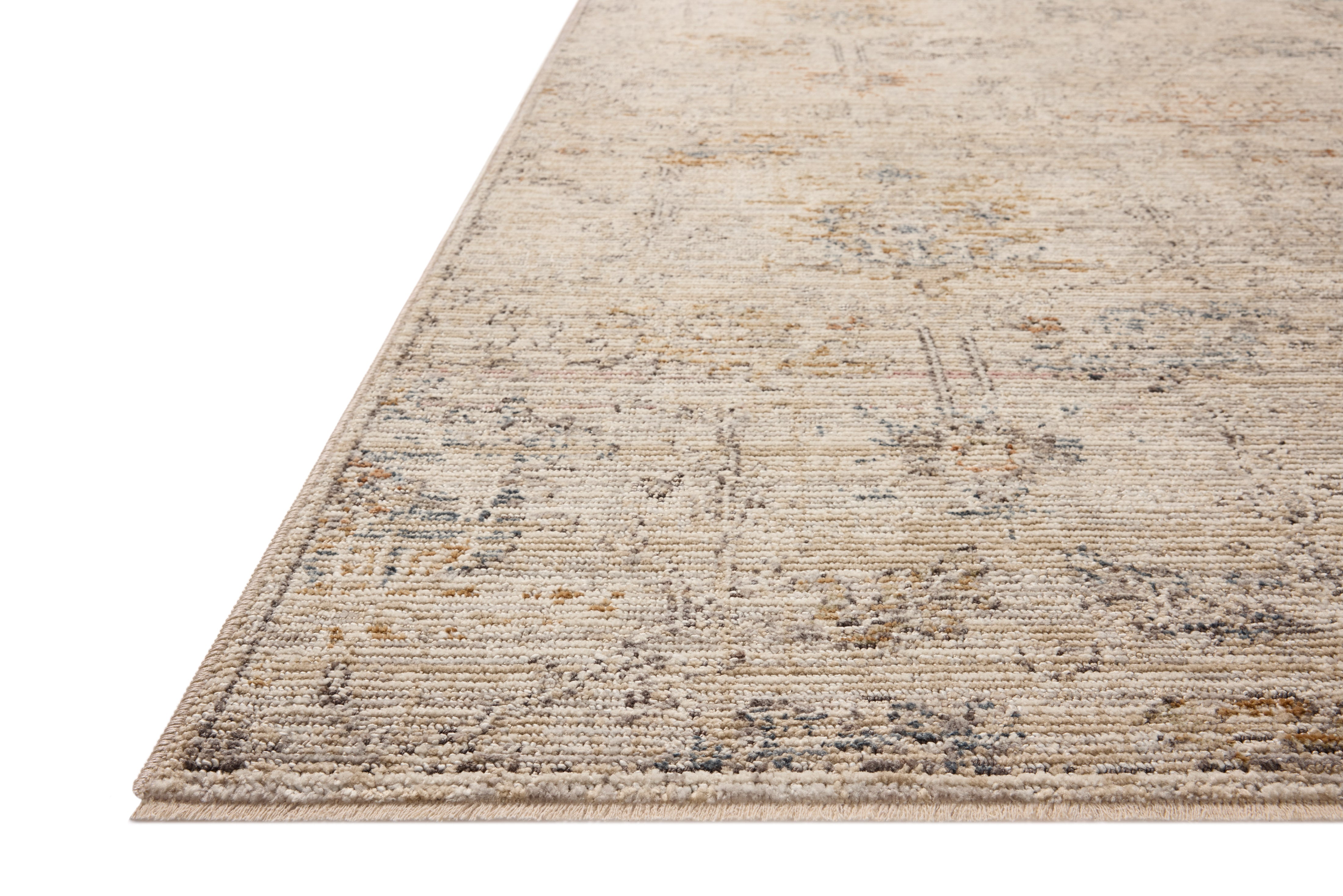 Loloi Milena MLE?07 ivory and granite vintage area rug with subtle contrast and traditional motif