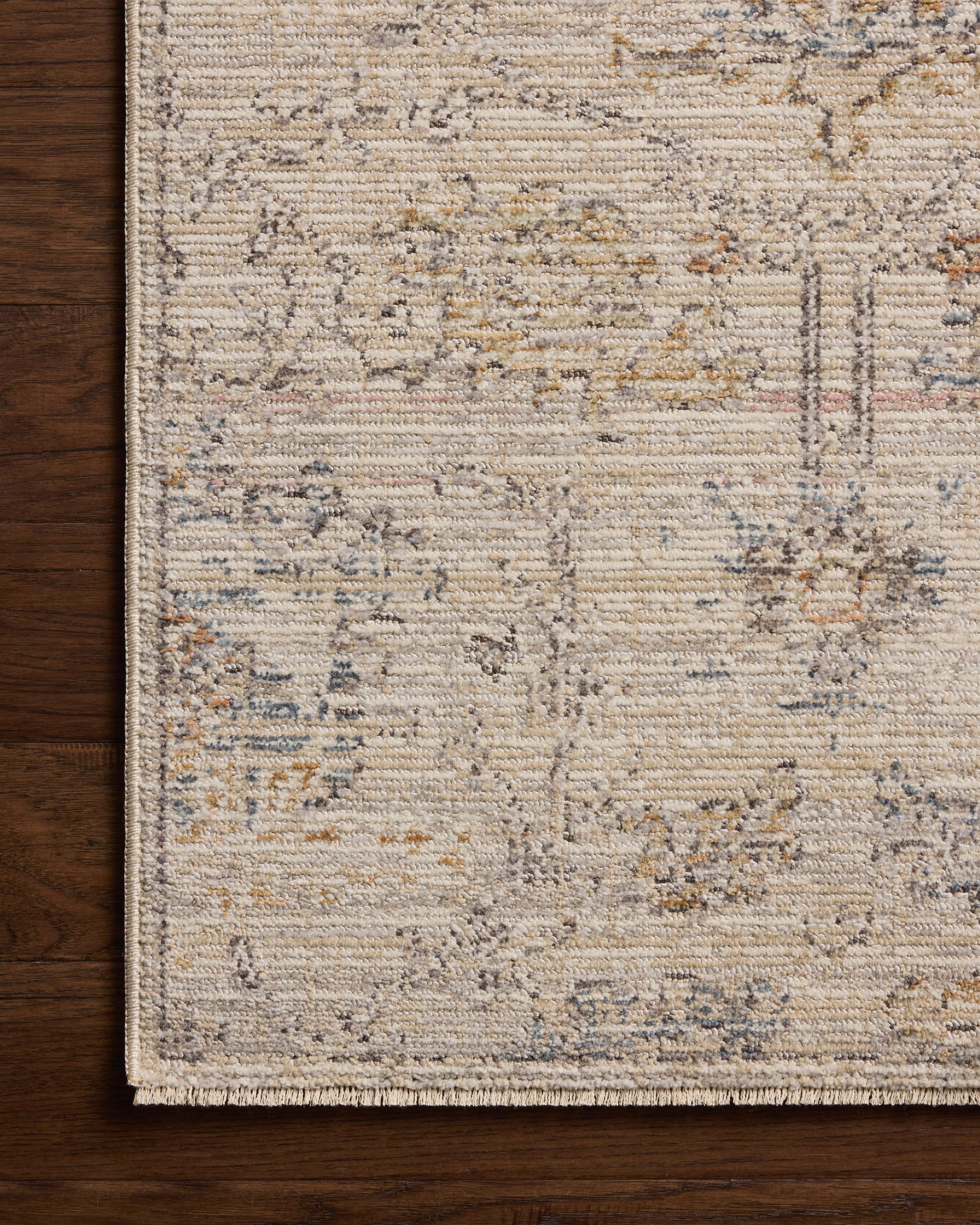 Loloi Milena MLE?07 ivory and granite vintage area rug with subtle contrast and traditional motif
