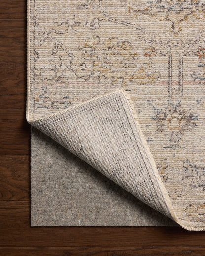 Loloi Milena MLE?07 ivory and granite vintage area rug with subtle contrast and traditional motif