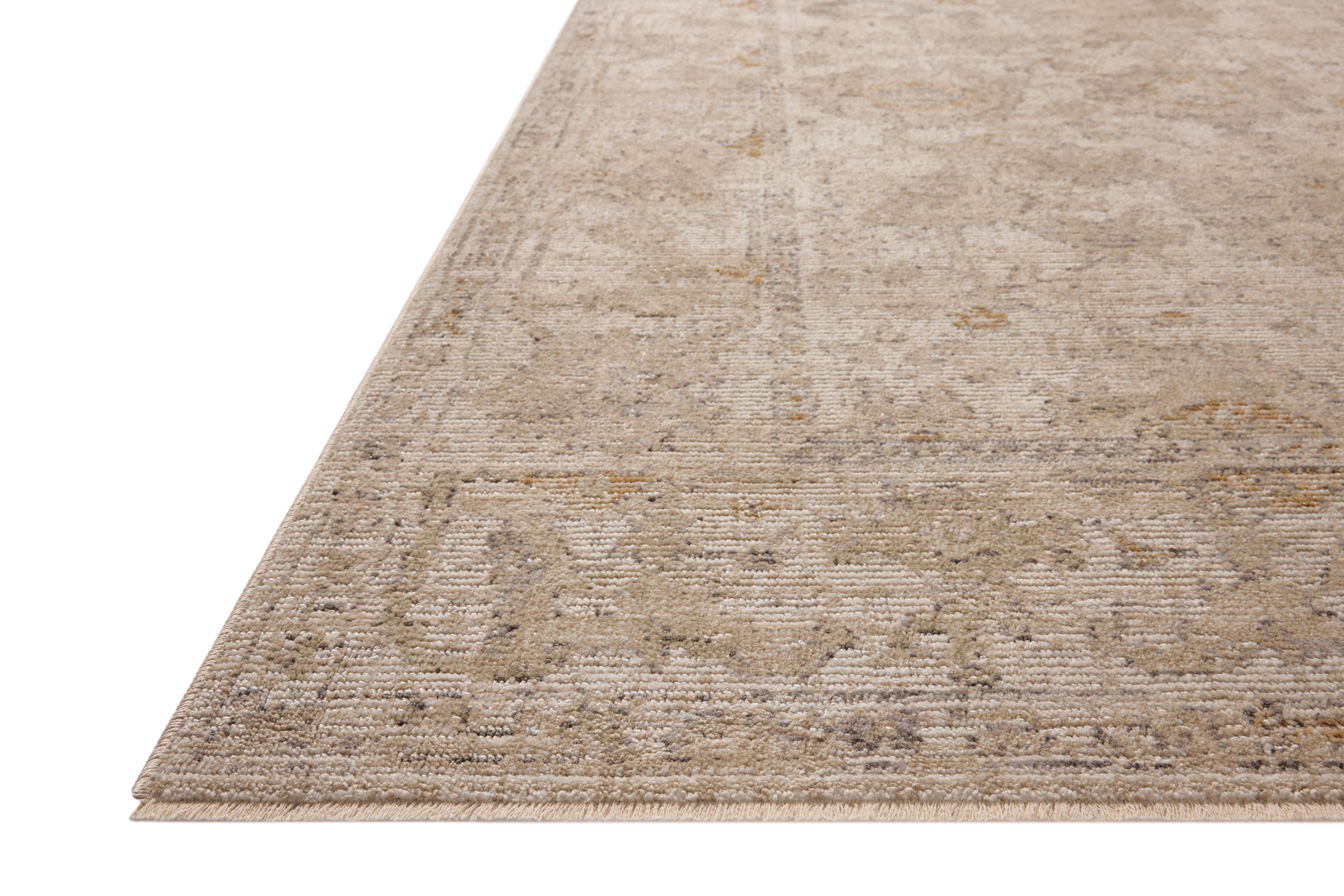 Loloi Milena MLE?08 ivory and sand vintage?inspired area rug with soft neutral tones and textured pattern