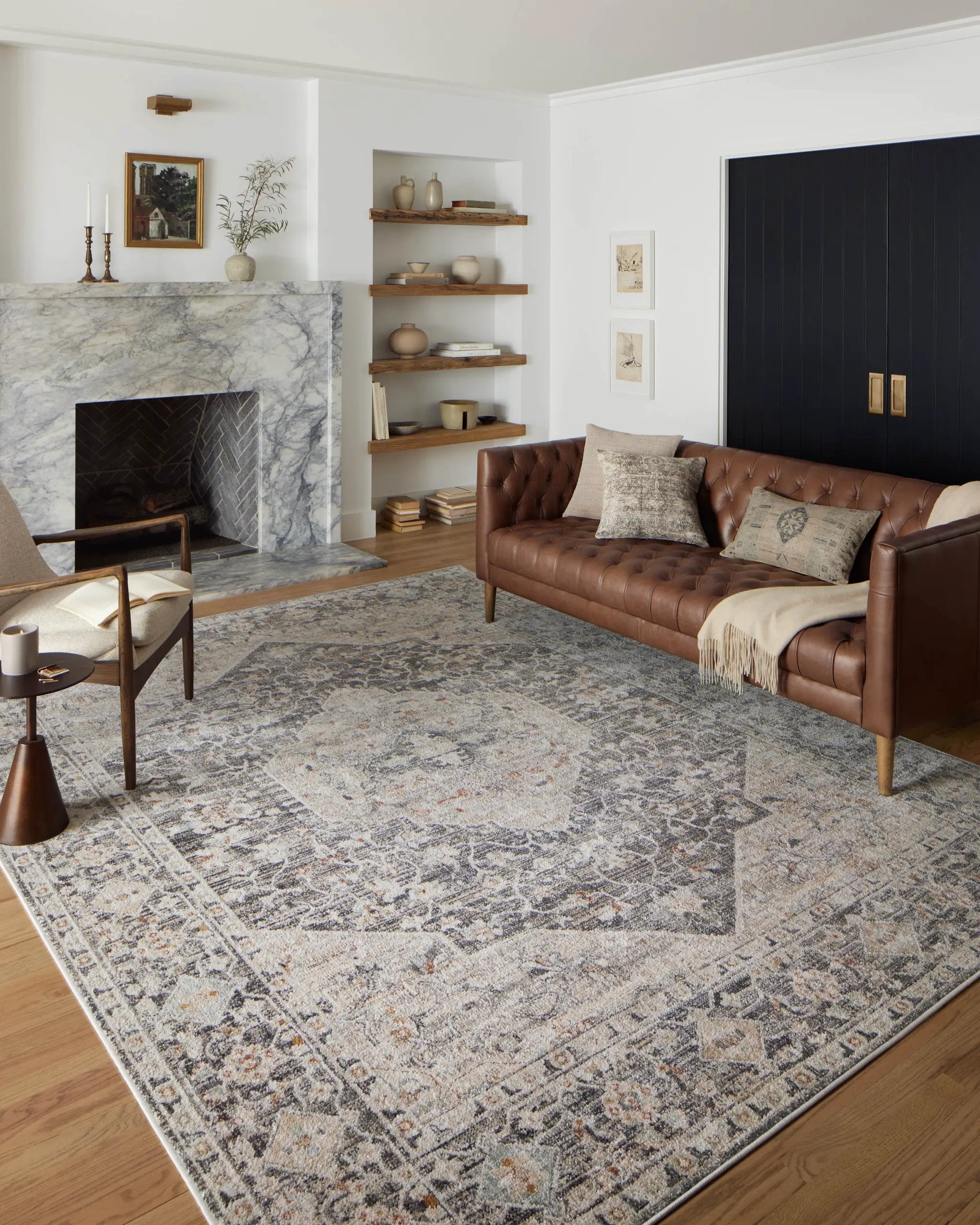 Monroe MON-01 Charcoal / Multi Area Rug by Loloi
