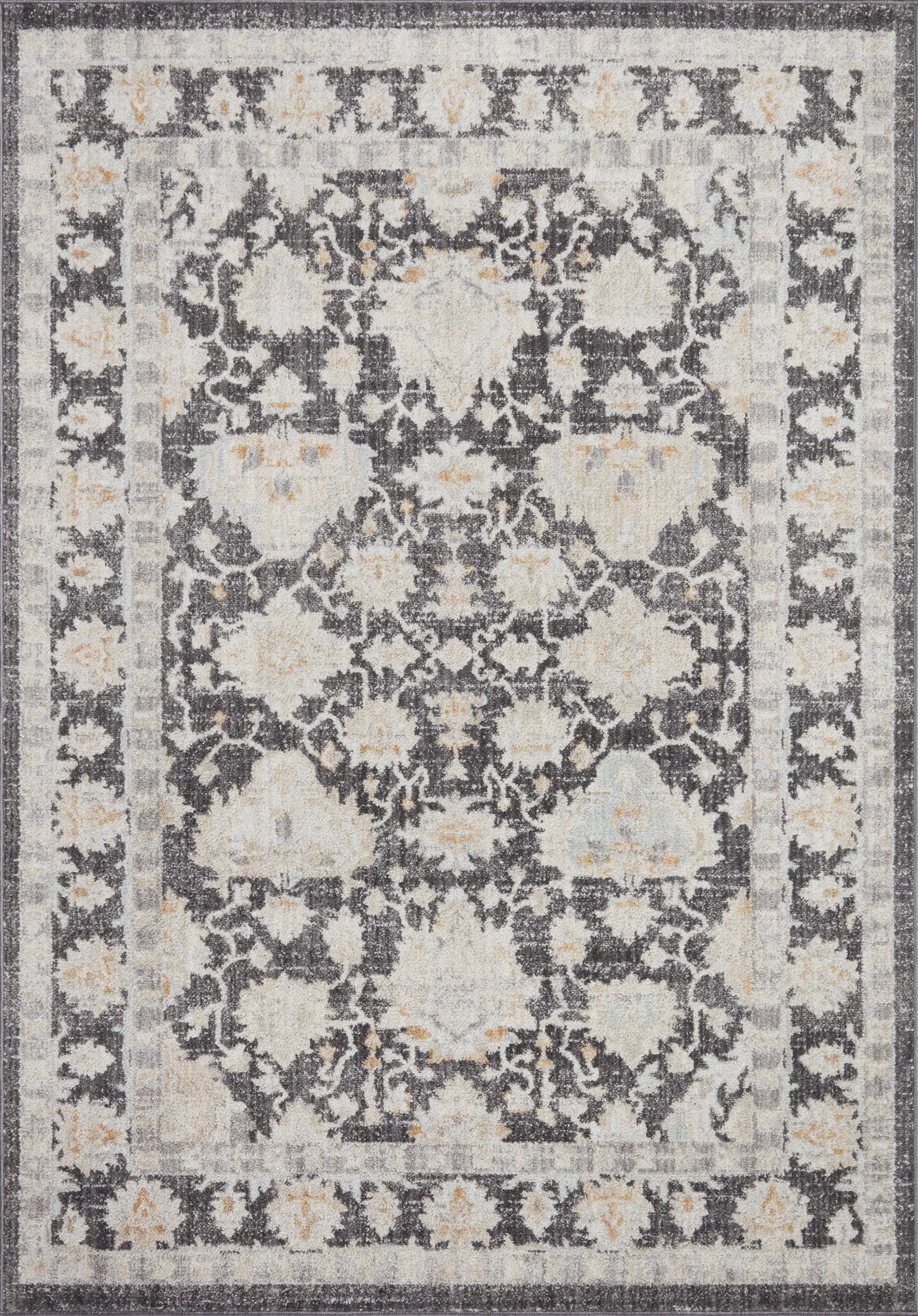 Monroe MON-05 Charcoal / Natural Area Rug by Loloi