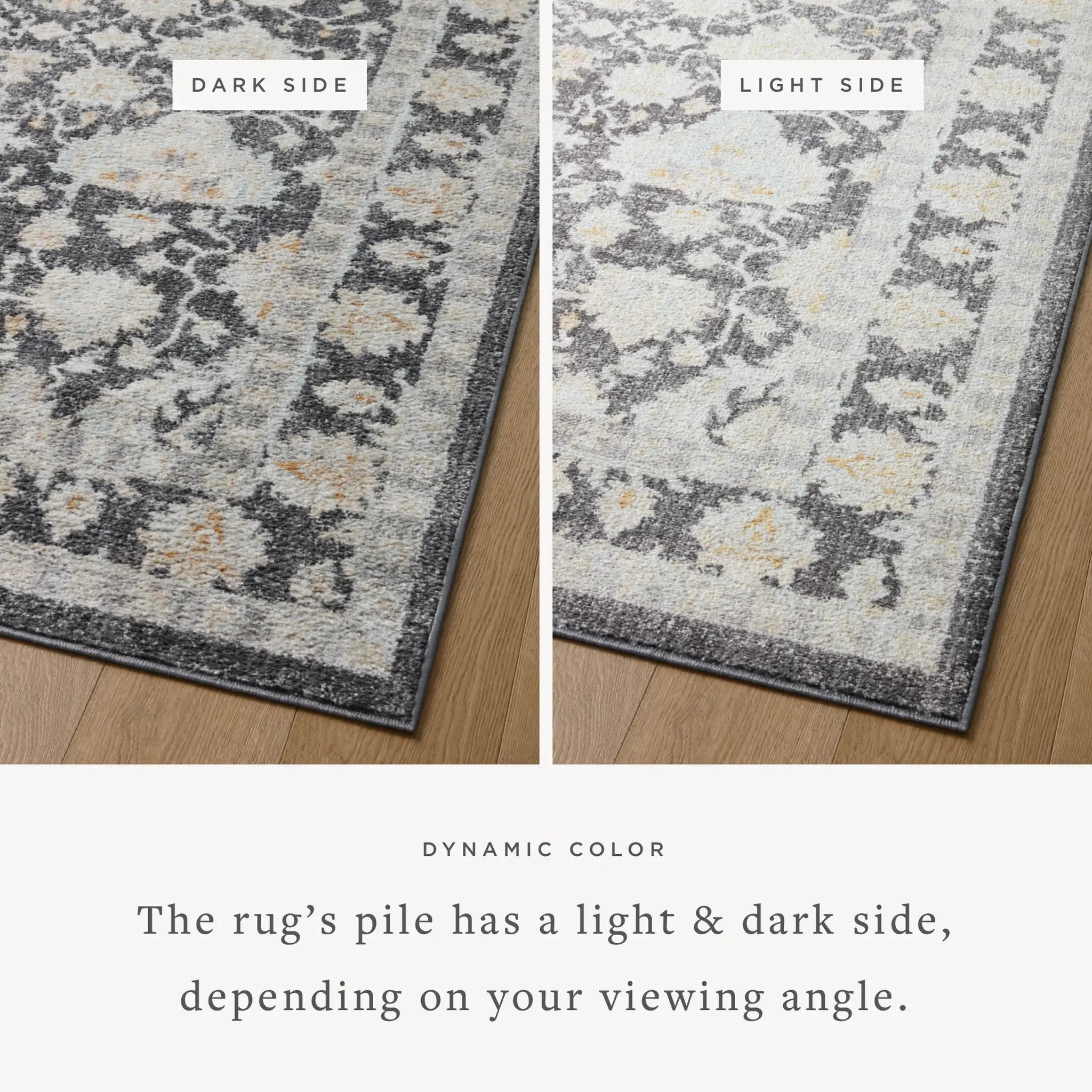 Monroe MON-05 Charcoal / Natural Area Rug by Loloi