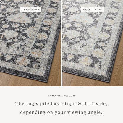 Loloi Monroe MON-05 Charcoal / Natural Area Rug