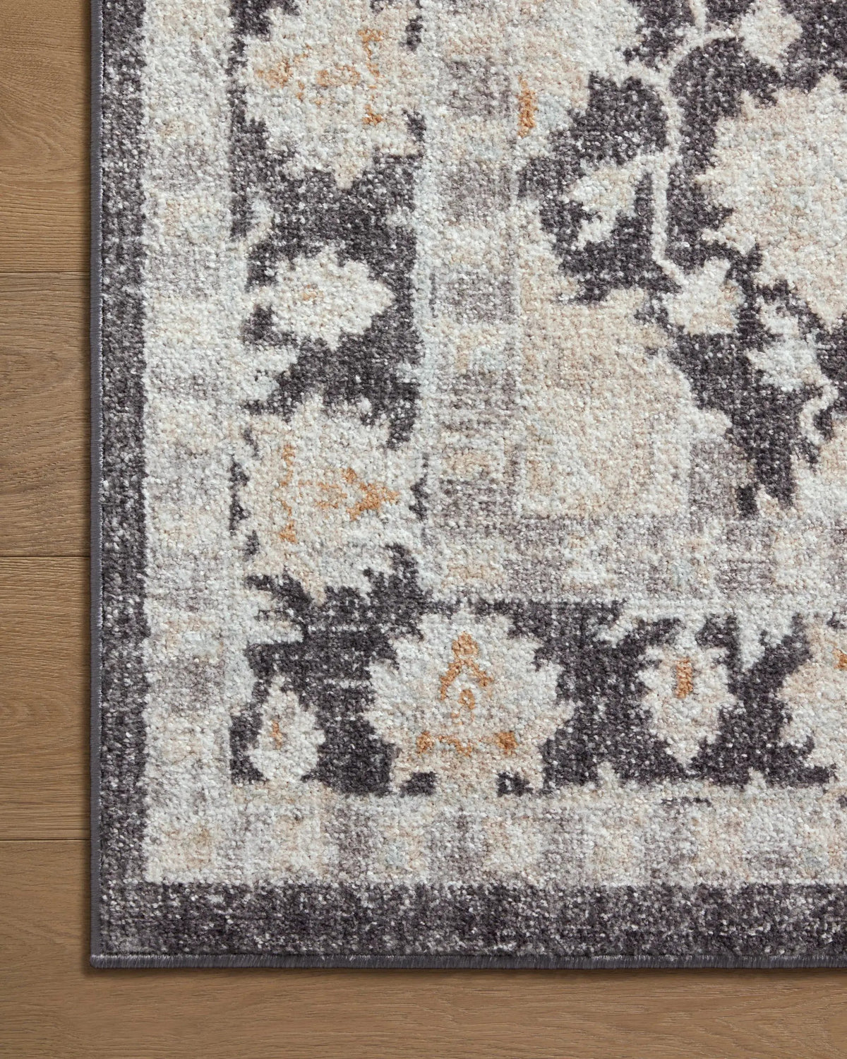 Monroe MON-05 Charcoal / Natural Area Rug by Loloi