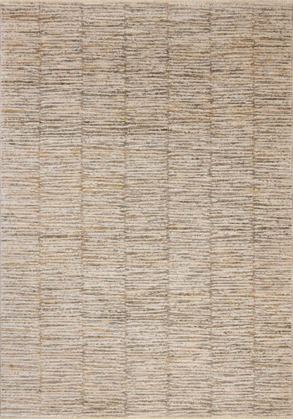 The Nellie NEL-01 Beige / Fog Area Rug showcases warm beige and misty tones in a power-loomed polyester and polypropylene area rug with graphic style