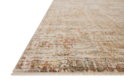 A power-loomed polyester and polypropylene area rug with graphic flair in warm natural and glowing sunset tones, the Nellie NEL-02 Natural / Sunset Area Rug anchors any room