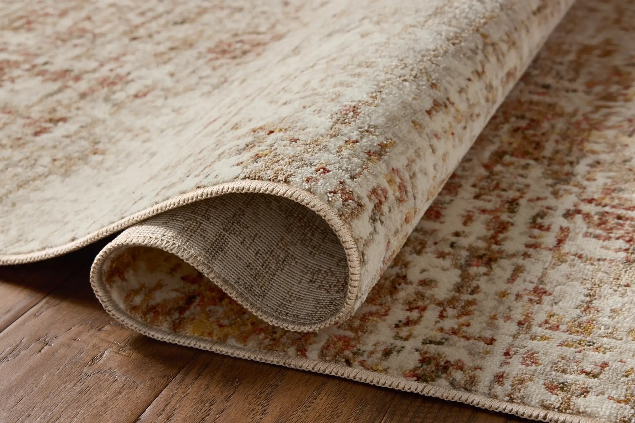 Nellie NEL-02 Natural / Sunset Area Rug by Loloi