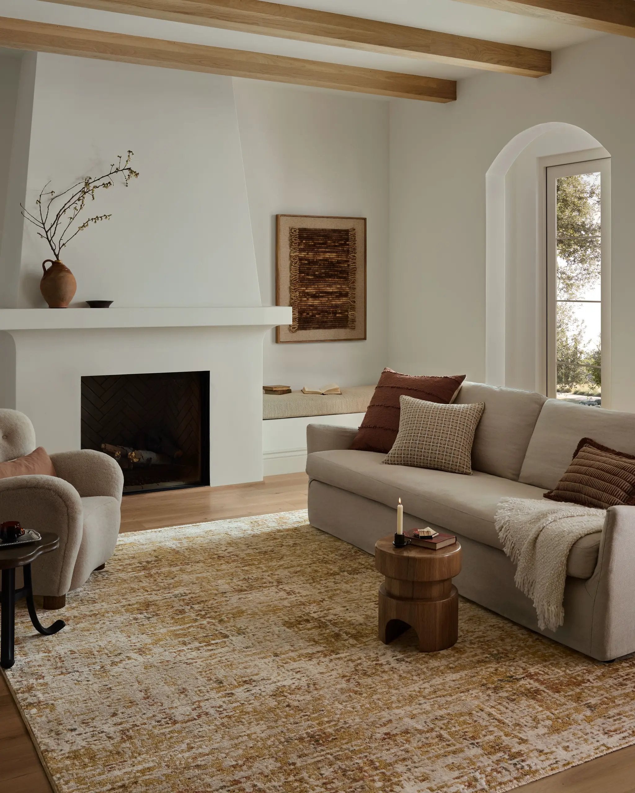 Nellie NEL-02 Sunset / Pebble Area Rug by Loloi